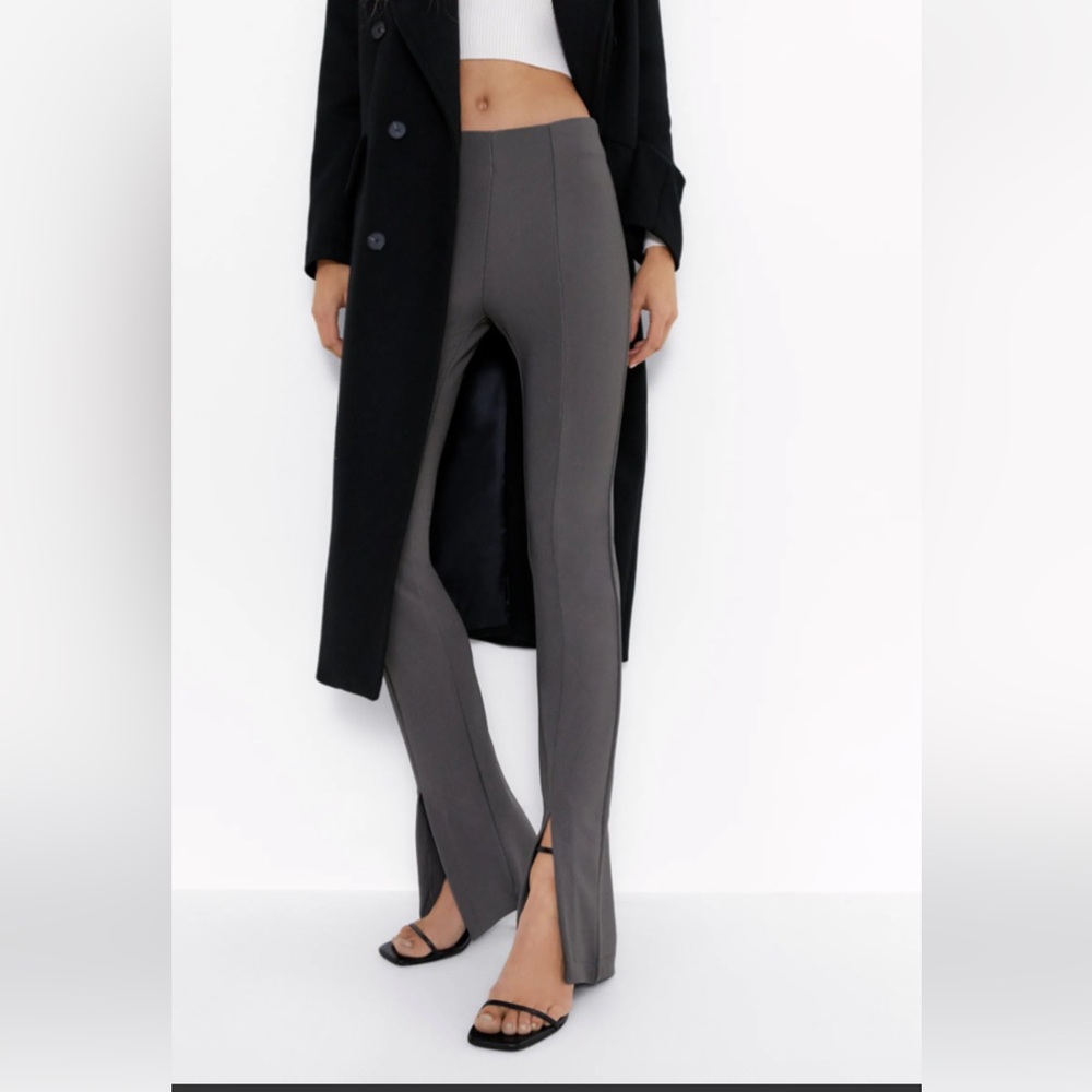 Zara slit ribbed leggings new with tags